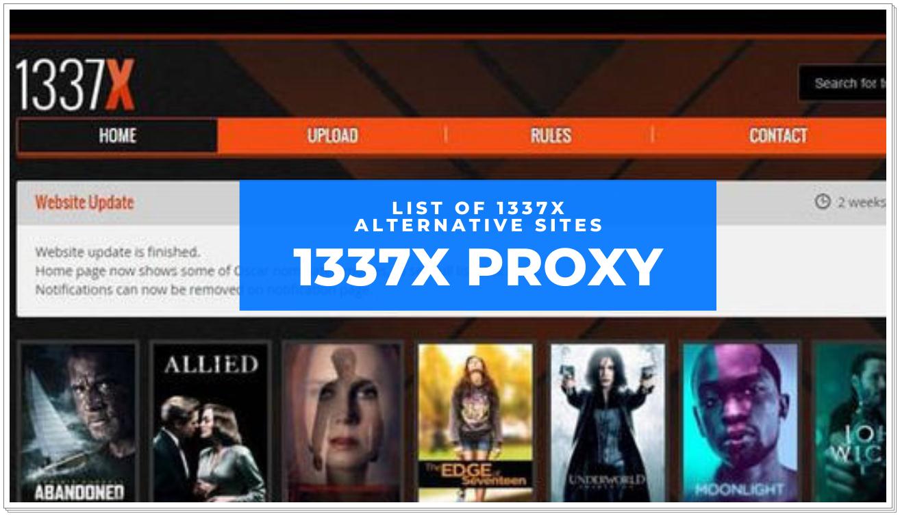 1337x proxy List of 1337x Alternative sites (1337x Working